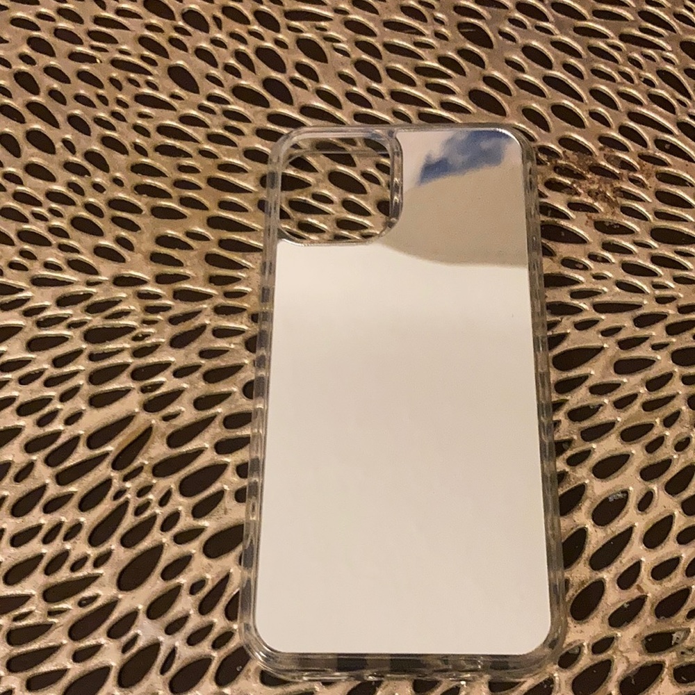 Silver and gray see though phone case